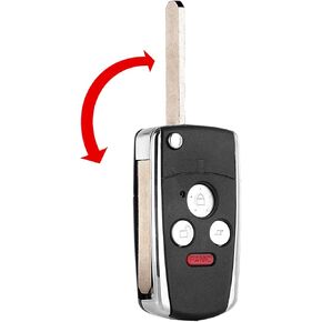 SCITOO Keyless Entry Remote Flip Key Fob Case & Pad fit for CR-V for Pilot 05-10 for Honda for Civic for Ridgeline 06-10 for Honda Fit 07-10 for Honda for Accord 03-09 OUCG8D-380H-A 2pcs 4 Buttons
