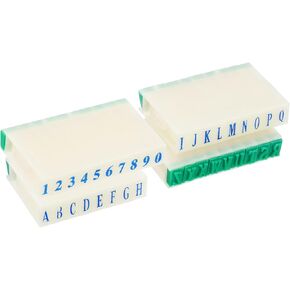 PATIKIL Detachable Letter Stamps Number Stamps, 2 Set Character A-Z Figure 0-9 Stamp Combination Set Stamper Initial Stamp Font Size 4x2.5mm for Card Tag Scrapbook Craft Making Teaching