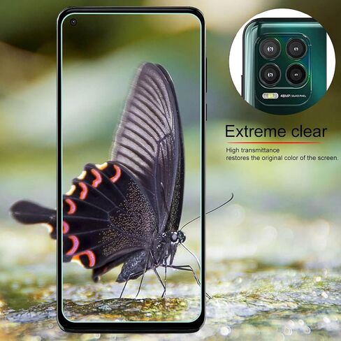 [3 + 3 عبوات] واقي شاشة Motorola Moto G Stylus 5G وحاميات عدسات الكاميرا خالية من الفقاعات ومضادة للخدش وواقي شاشة شفاف عالي الدقة 9H من الزجاج المقوى in Saudi Arabia