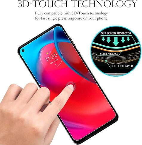 [3 + 3 عبوات] واقي شاشة Motorola Moto G Stylus 5G وحاميات عدسات الكاميرا خالية من الفقاعات ومضادة للخدش وواقي شاشة شفاف عالي الدقة 9H من الزجاج المقوى in Saudi Arabia