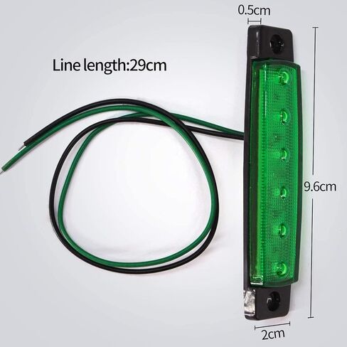 Truck Side Marker Lights,Universal 3.8" Rear Side 6LED Indicators Light Boat Interior Lights Clearance Lights for Car Bus RV Boat Trailer Lorry (Blue) in Saudi Arabia