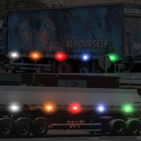 Truck Side Marker Lights,Universal 3.8" Rear Side 6LED Indicators Light Boat Interior Lights Clearance Lights for Car Bus RV Boat Trailer Lorry (Blue) in Saudi Arabia