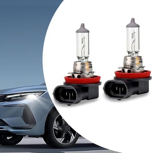 2 Pack Car Halogen Bulbs, 12V 55W Car Quartz Lamps, Durable Bulb Replacements, Universal for Most Cars, Trucks and Vans (White #9005) in Saudi Arabia