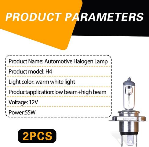2 Pack Car Halogen Bulbs, 12V 55W Car Quartz Lamps, Durable Bulb Replacements, Universal for Most Cars, Trucks and Vans (White #9005) in Saudi Arabia