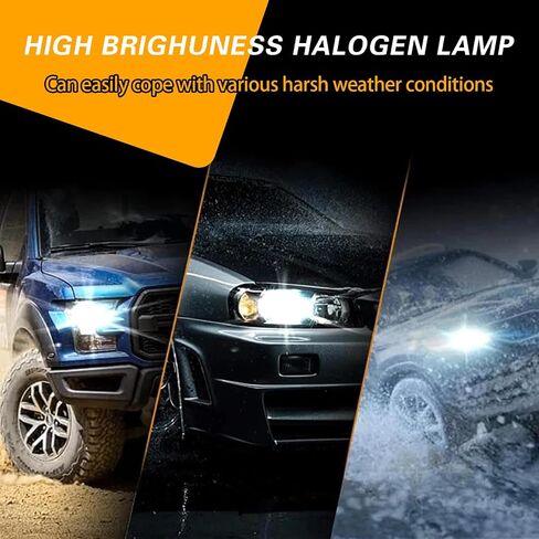 2 Pack Car Halogen Bulbs, 12V 55W Car Quartz Lamps, Durable Bulb Replacements, Universal for Most Cars, Trucks and Vans (White #9005) in Saudi Arabia