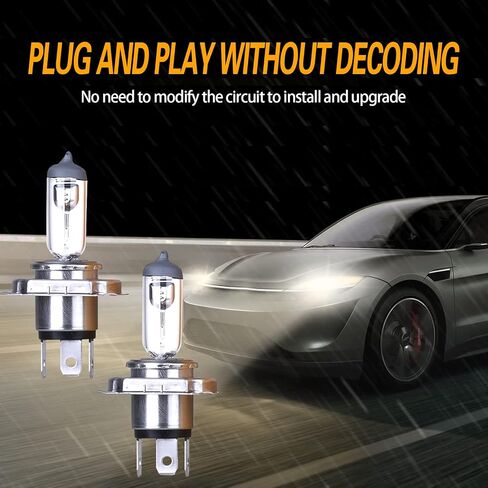 2 Pack Car Halogen Bulbs, 12V 55W Car Quartz Lamps, Durable Bulb Replacements, Universal for Most Cars, Trucks and Vans (White #9005) in Saudi Arabia