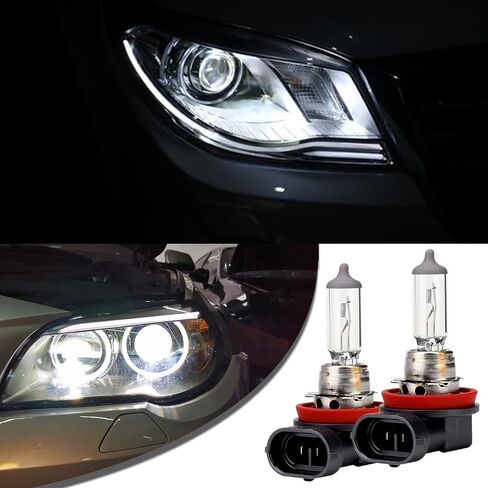 2 Pack Car Halogen Bulbs, 12V 55W Car Quartz Lamps, Durable Bulb Replacements, Universal for Most Cars, Trucks and Vans (White #9005) in Saudi Arabia