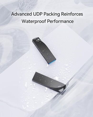 128GB USB 3.0 Flash Drive, Waterproof Metal USB Memory Stick, Slim Thumb Drive Portable Pen Drive with Keychain Hole Stylish Jump Drive for PC Computer Car - Gray in Saudi Arabia