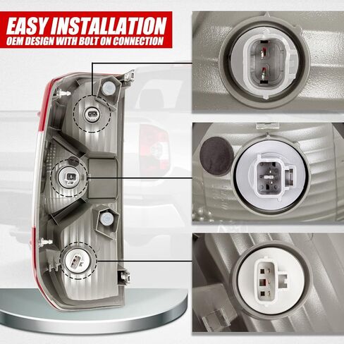RANSOTO Tail Light Lamp Housing Compatible with 2014 2015 2016 2017 2018 2019 2020 2021 Tundra Right Passenger Side Replace ‎81550-0C100 in Saudi Arabia