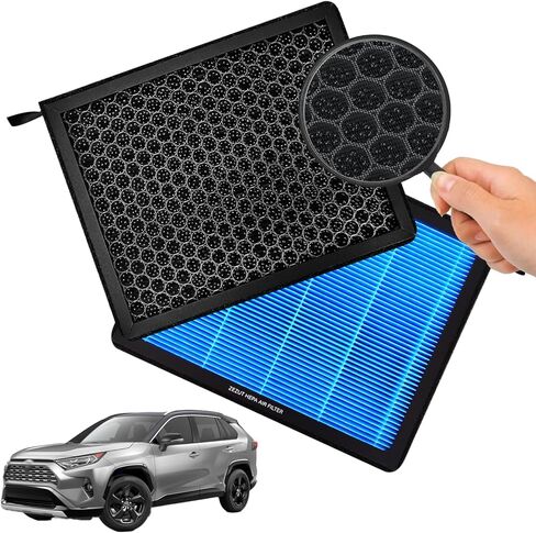 فلتر هواء المقصورة من الكربون المنشط المنظم على شكل قرص العسل، متين وقوي، CF12157 لاختيار لكزس، مازدا، سوبارو وتويوتا أفالون، كامري، كورولا، هايلاندر، بريوس، راف 4، سيينا، فينزا (عبوة واحدة) in Kuwait