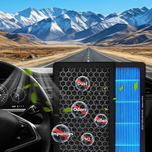 فلتر هواء المقصورة من الكربون المنشط المنظم على شكل قرص العسل، متين وقوي، CF12157 لاختيار لكزس، مازدا، سوبارو وتويوتا أفالون، كامري، كورولا، هايلاندر، بريوس، راف 4، سيينا، فينزا (عبوة واحدة) in Kuwait