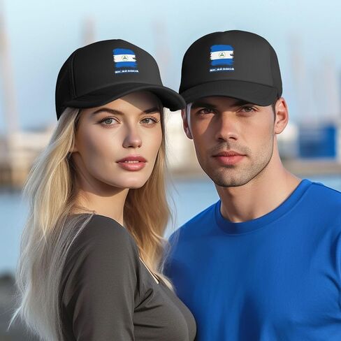Vinage Solid Mesh Baseball Cap Dad Trucker Flat Bill Brim Hat Adjustable for Men Women Outdoor Sports in Kuwait