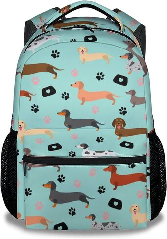 Kids School Backpack for Boys Girls, 16" Corgi Dog Backpacks for School, Cute Pattern Large Capacity Bookbag for Travel in Saudi Arabia