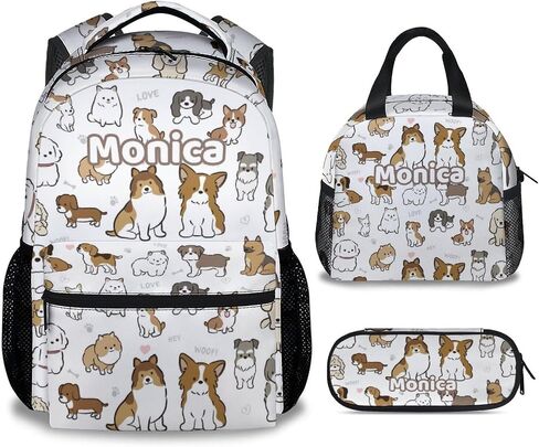 Kids School Backpack for Boys Girls, 16" Corgi Dog Backpacks for School, Cute Pattern Large Capacity Bookbag for Travel in Saudi Arabia
