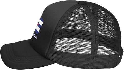 Vinage Solid Mesh Baseball Cap Dad Trucker Flat Bill Brim Hat Adjustable for Men Women Outdoor Sports in Kuwait