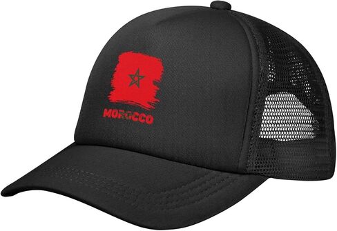 Vinage Solid Mesh Baseball Cap Dad Trucker Flat Bill Brim Hat Adjustable for Men Women Outdoor Sports in Kuwait