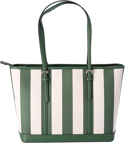 Michael Kors Jet Set Travel Large Top Zip Tote Fern Green Multi Stripe in Saudi Arabia