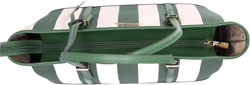 Michael Kors Jet Set Travel Large Top Zip Tote Fern Green Multi Stripe in Saudi Arabia