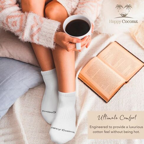 6 Pairs Women, Men ankle socks, size 9-11 Unisex ankle socks, Breathable in Saudi Arabia