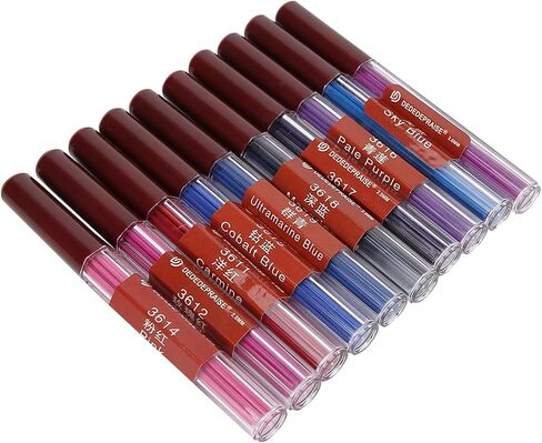 2.0mm Colored Refills, 10 Assorted , Bold and 90 mm Tall, Refill Mechanical Automatic Pencil Leads, 8pcs for Each Color in Saudi Arabia