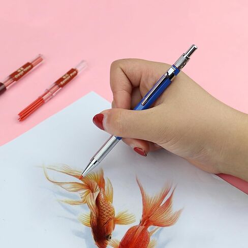 2.0mm Colored Refills, 10 Assorted , Bold and 90 mm Tall, Refill Mechanical Automatic Pencil Leads, 8pcs for Each Color in Saudi Arabia