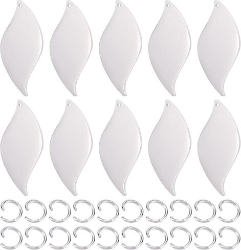 DICOSMETIC Stamping Blank Tag Pendants Stainless Steel Flat Round Heart Star Triangle Teardrop Blank Pendants Double Side Drawbench Blank Charms for Jewelry Making in Saudi Arabia