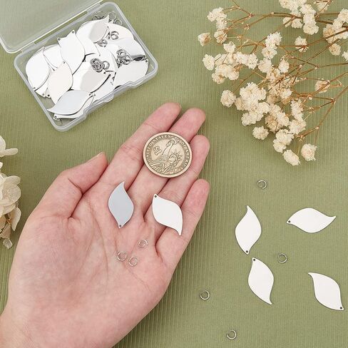 DICOSMETIC Stamping Blank Tag Pendants Stainless Steel Flat Round Heart Star Triangle Teardrop Blank Pendants Double Side Drawbench Blank Charms for Jewelry Making in Saudi Arabia