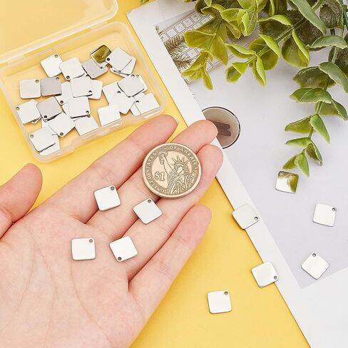 DICOSMETIC Stamping Blank Tag Pendants Stainless Steel Flat Round Heart Star Triangle Teardrop Blank Pendants Double Side Drawbench Blank Charms for Jewelry Making in Saudi Arabia