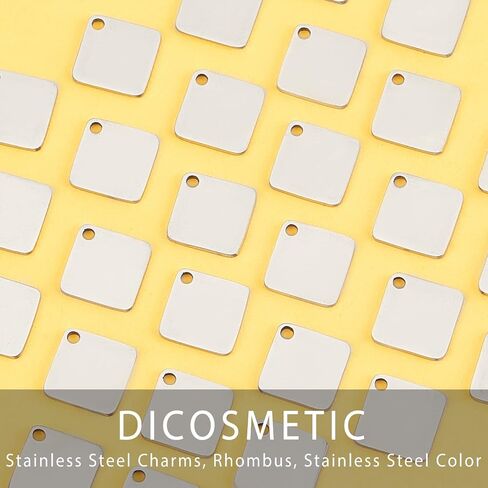 DICOSMETIC Stamping Blank Tag Pendants Stainless Steel Flat Round Heart Star Triangle Teardrop Blank Pendants Double Side Drawbench Blank Charms for Jewelry Making in Saudi Arabia