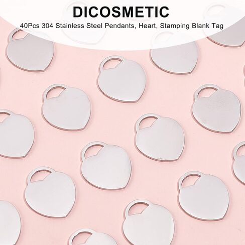 DICOSMETIC ختم علامة فارغة المعلقات الفولاذ المقاوم للصدأ شقة جولة القلب نجمة مثلث دمعة المعلقات فارغة ضعف الجانب Drawbench سحر فارغة لصنع المجوهرات in Saudi Arabia