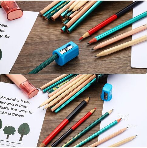 PATIKIL Brown Hexagon Pencils, 50 Pack HB Graphite Pencils Wood Pencils Double-Ended Pencil for Classroom Office Engineering Marking in Saudi Arabia
