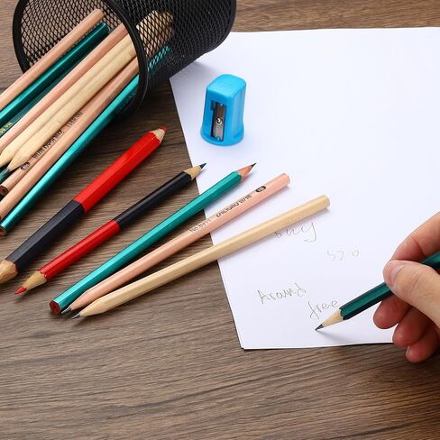 PATIKIL Brown Hexagon Pencils, 50 Pack HB Graphite Pencils Wood Pencils Double-Ended Pencil for Classroom Office Engineering Marking in Saudi Arabia