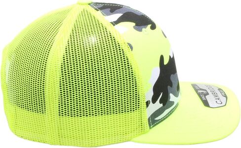 Pit Bull Premium Headwear Cambridge Trucker Hat Neon Camo Mesh Back Adjustable Snapback Hat Baseball Cap for Men & Women in Saudi Arabia