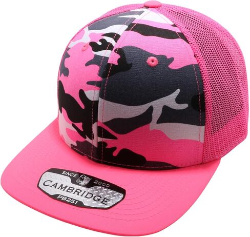 Pit Bull Premium Headwear Cambridge Trucker Hat نيون كامو شبكي خلفي قابل للتعديل قبعة بيسبول للرجال والنساء in Saudi Arabia