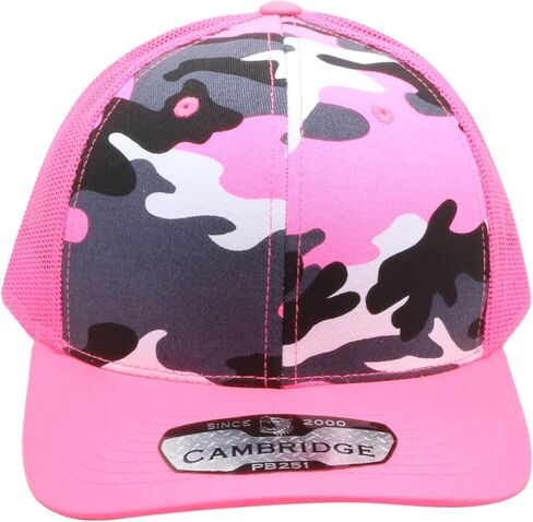 Pit Bull Premium Headwear Cambridge Trucker Hat نيون كامو شبكي خلفي قابل للتعديل قبعة بيسبول للرجال والنساء in Saudi Arabia