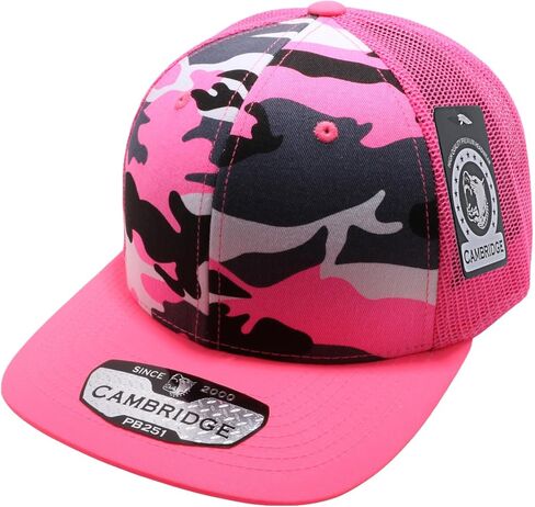 Pit Bull Premium Headwear Cambridge Trucker Hat نيون كامو شبكي خلفي قابل للتعديل قبعة بيسبول للرجال والنساء in Saudi Arabia