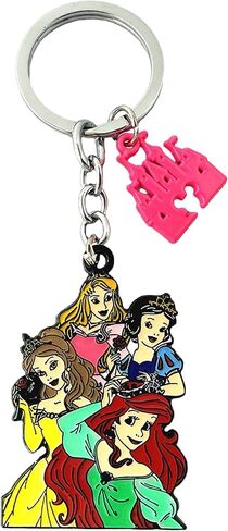princess Snow Whte Sleepng Beuty Keychain Metal Litle Mermaid Beauty Beast Keychain Gifts for Men Woman in Saudi Arabia
