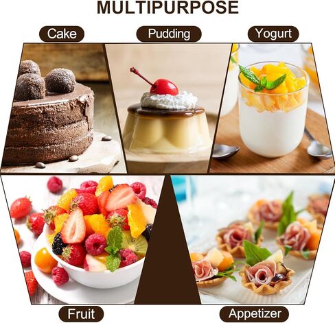 أكواب حلوى باراسيتي بوزن 2 أونصة مع أغطية وملاعق، 50 قطعة من أكواب بارفيه بلاستيكية مربعة صغيرة مع أغطية، أكواب حلوى للاستعمال مرة واحدة للكعك والفواكه in Kuwait