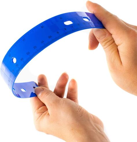 Craft County 12-Inch Plastic Rulers with Handle Grip – Single Pack – Assorted Pastel Colors in Saudi Arabia