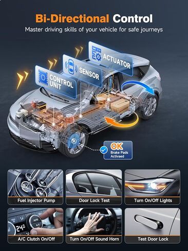 FOXWELL NT510 Elite 2.0 مناسب لماسح BMW الضوئي، أداة مسح ضوئي ثنائية الاتجاه لجميع الأنظمة مع جميع عمليات إعادة الضبط مناسبة لسيارات BMW Mini Rolls-Royce، قارئ رمز أداة التشخيص الكامل، أداة تسجيل البطارية، تحديث WiFi in Kuwait