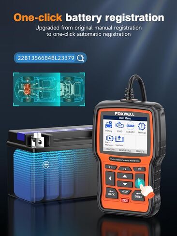 FOXWELL NT510 Elite 2.0 مناسب لماسح BMW الضوئي، أداة مسح ضوئي ثنائية الاتجاه لجميع الأنظمة مع جميع عمليات إعادة الضبط مناسبة لسيارات BMW Mini Rolls-Royce، قارئ رمز أداة التشخيص الكامل، أداة تسجيل البطارية، تحديث WiFi in Kuwait