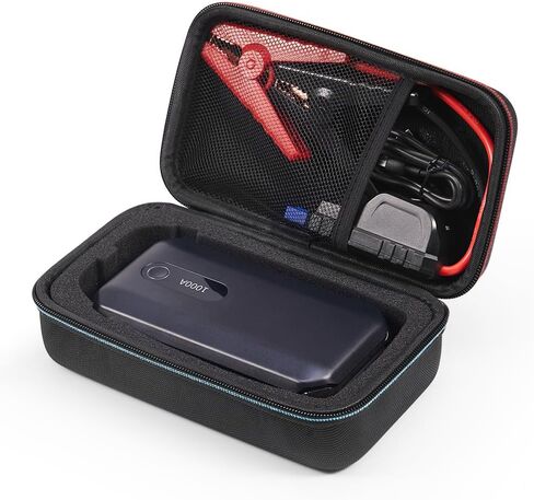 Multimeter Carrying Case Waterproof Shockproof Fluke Digital Multimeter Hard Bag for 20000mAh Jump Starter Power Bank 2000A 12V Portable Car Battery Starter (Red Black) in Saudi Arabia