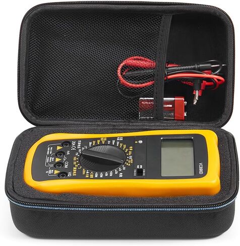 Multimeter Carrying Case Waterproof Shockproof Fluke Digital Multimeter Hard Bag for 20000mAh Jump Starter Power Bank 2000A 12V Portable Car Battery Starter (Red Black) in Saudi Arabia