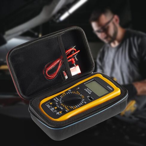 Multimeter Carrying Case Waterproof Shockproof Fluke Digital Multimeter Hard Bag for 20000mAh Jump Starter Power Bank 2000A 12V Portable Car Battery Starter (Red Black) in Saudi Arabia