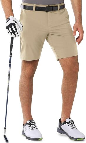 Outdoor Ventures Men's Golf Shorts Dry Fit Stretch Lightweight 9 Inch Flat Front Dress Shorts for Hiking Work Casual in Saudi Arabia