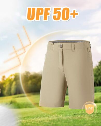 Outdoor Ventures Men's Golf Shorts Dry Fit Stretch Lightweight 9 Inch Flat Front Dress Shorts for Hiking Work Casual in Saudi Arabia