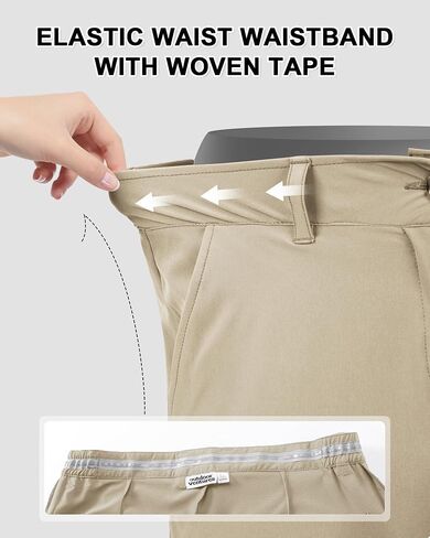 Outdoor Ventures Men's Golf Shorts Dry Fit Stretch Lightweight 9 Inch Flat Front Dress Shorts for Hiking Work Casual in Saudi Arabia