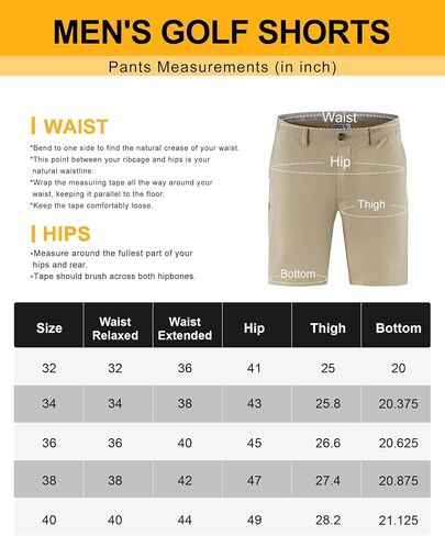 Outdoor Ventures Men's Golf Shorts Dry Fit Stretch Lightweight 9 Inch Flat Front Dress Shorts for Hiking Work Casual in Saudi Arabia