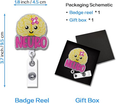 YAZMEEN Nurse Retractable Badge Reel with Alligator Clip Ortho ID Card Badge Holder Cute Bone Badge Funny Pink Glitter Badge Reel Gift for Orthopedic Nurse Doctor Assistant Student Medical Staff in Saudi Arabia