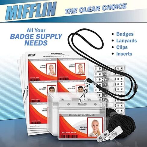 MIFFLIN-USA Adjustable Safety Lanyards for ID Badge Holder & Face Mask (Black, 36 Inch, 800 Bulk Pack) in Kuwait